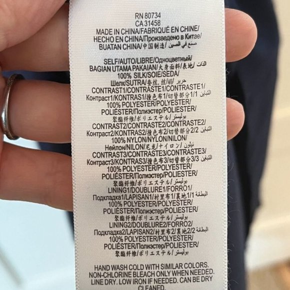 NWT BCBG MAXAZRIA Klarissa Gown, 100% Silk, Size 2, Navy Blue (new with tags) - Picture 10 of 10